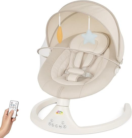Cadeira de Descanso e Balanço Bliss Baby Style com Música, Mosquiteiro e Controle Remoto